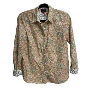 LIBERTY ART FABRICS Liberty of London Paisley Print Button Down Shirt M